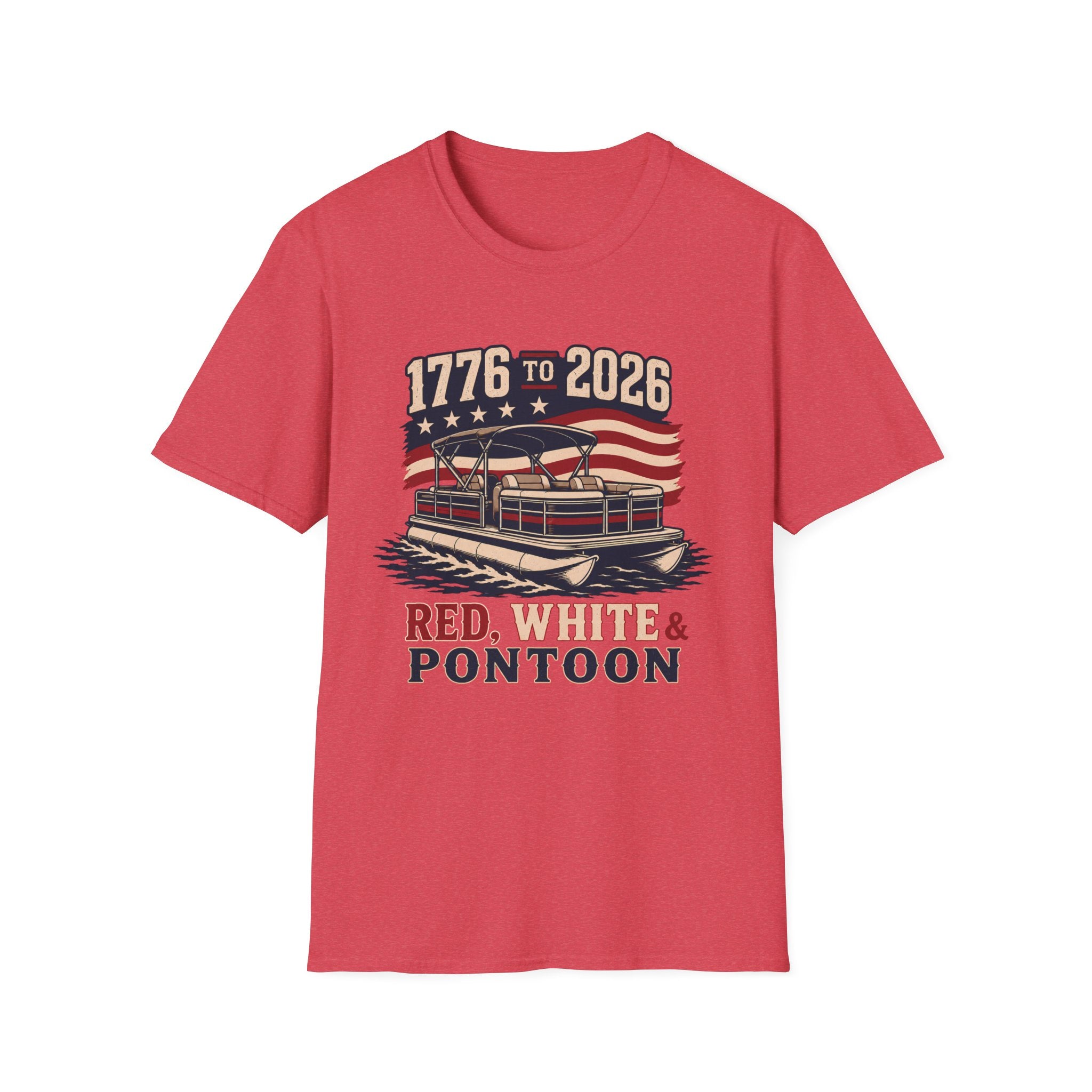 1776 TO 2026 RED, WHITE & PONTOON-Shirt