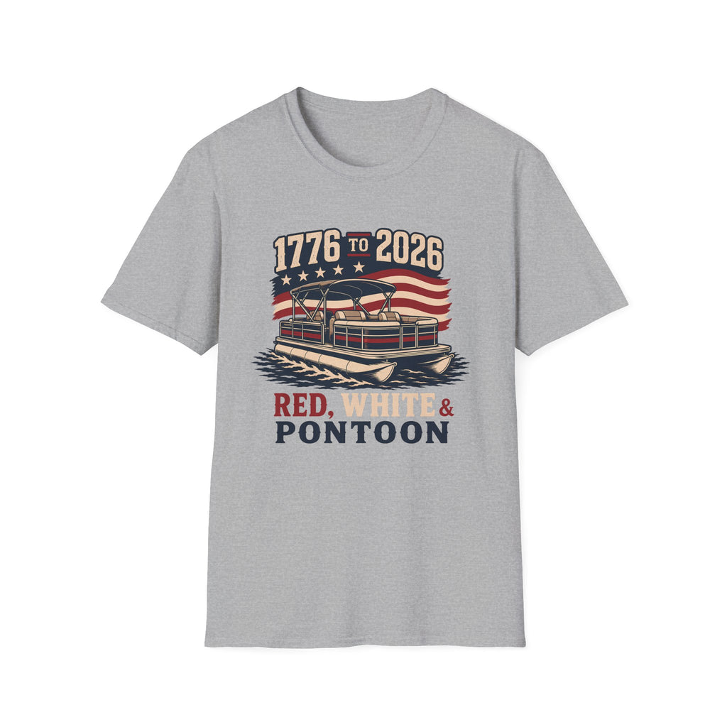 1776 TO 2026 RED, WHITE & PONTOON-Shirt
